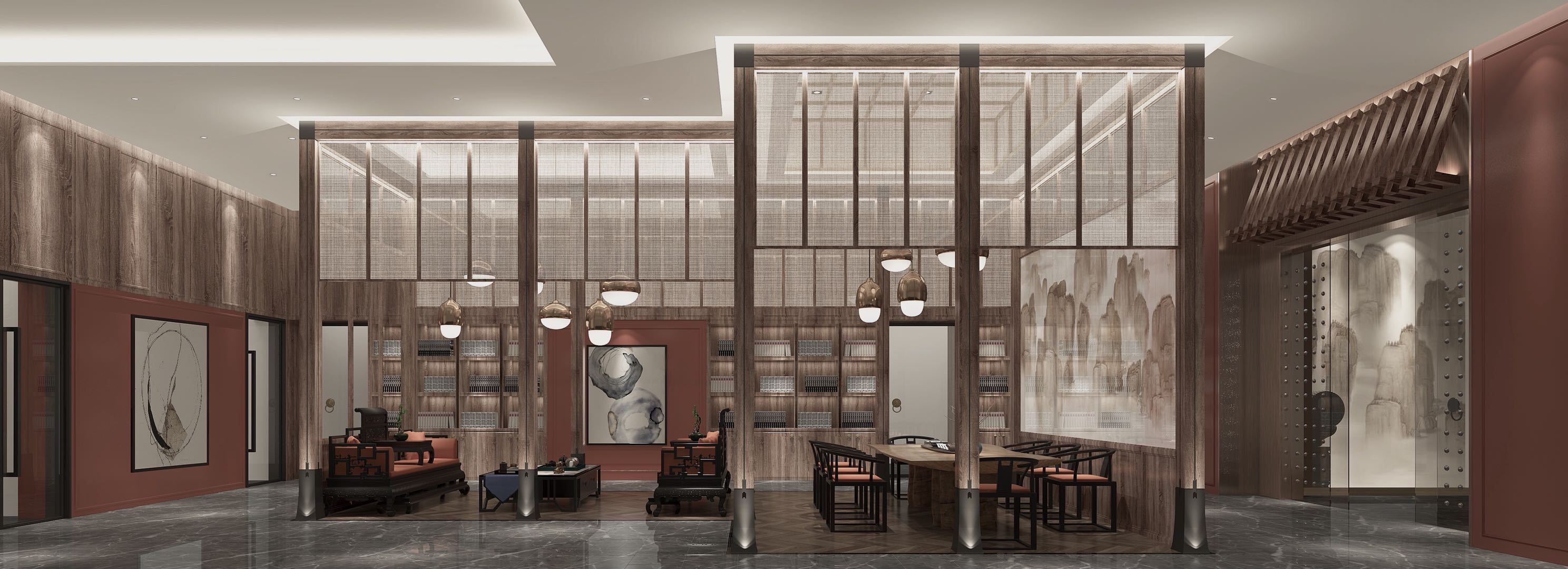 某不差錢(qián)的公司員工少但是辦公室空間特別大的裝修效果